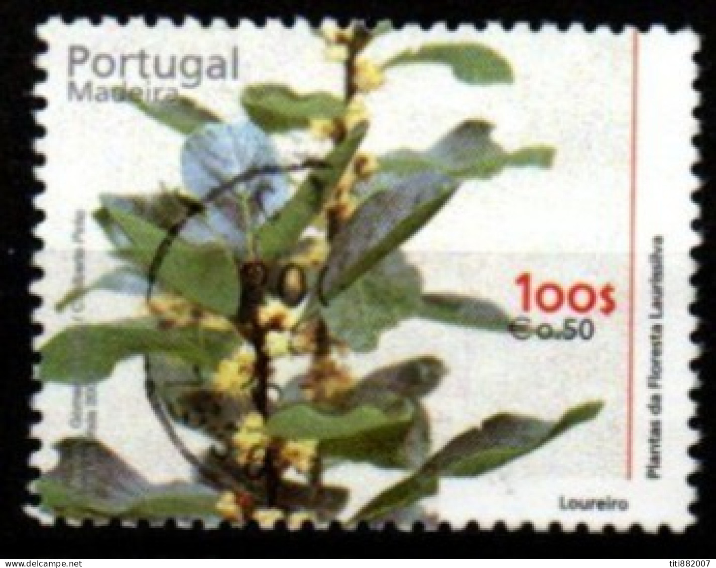 PORTUGAL    -   MADERE  -   2000  .Y&T N° 215 Oblitéré.  Laurier - Madère