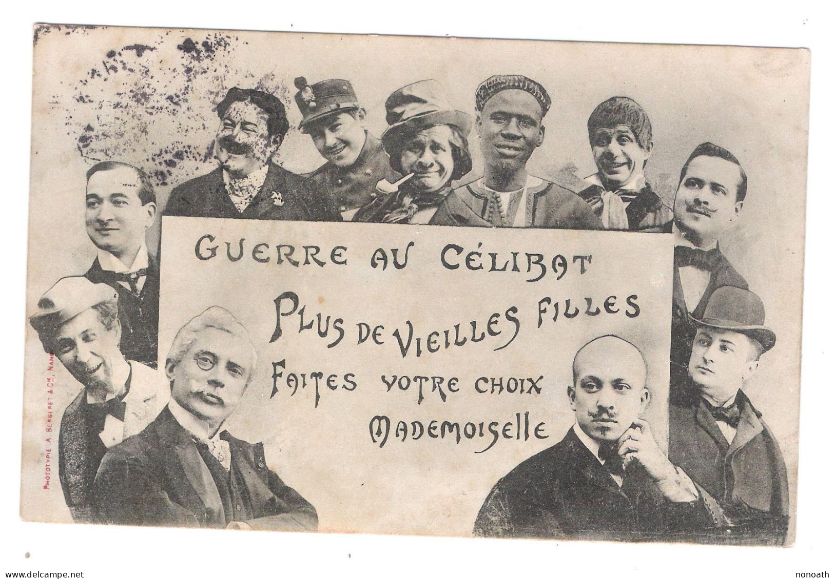CPA Guerre Au Célibat - Circulée En 1905 - Men
