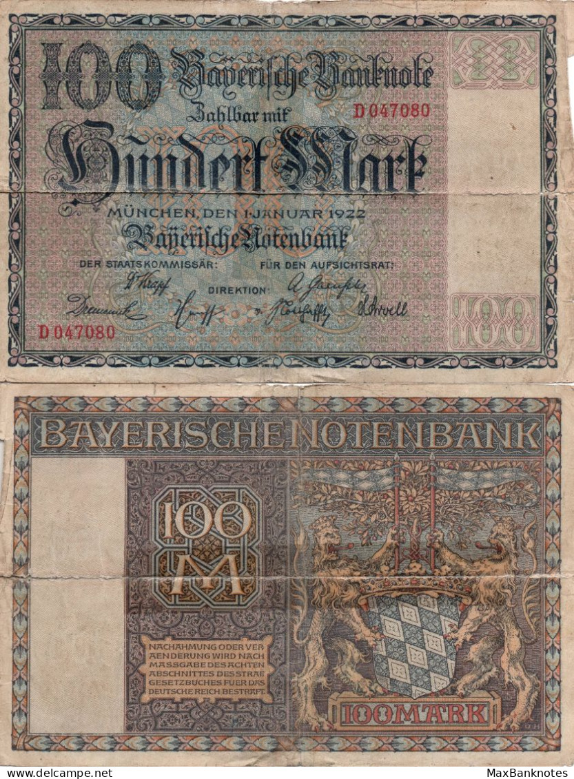 Germany / 100 Mark / 1922 / P-S923(a) / FI - [11] Emissions Locales