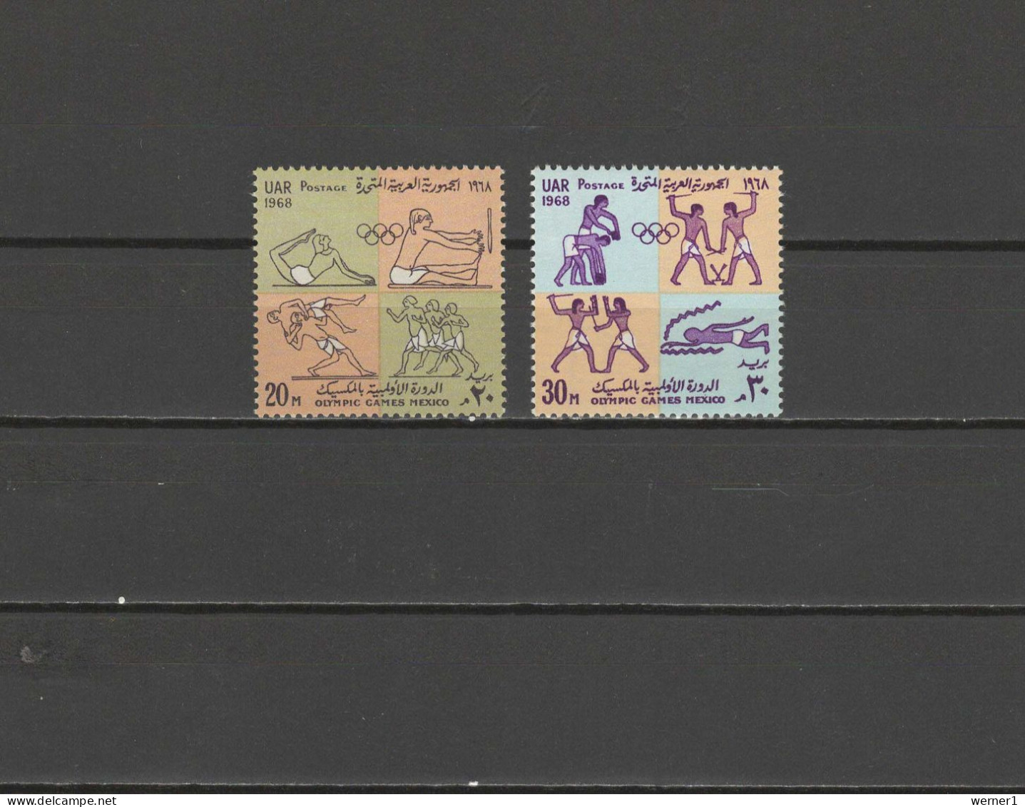 Egypt 1968 Olympic Games Mexico Set Of 2 MNH - Summer 1968: Mexico City