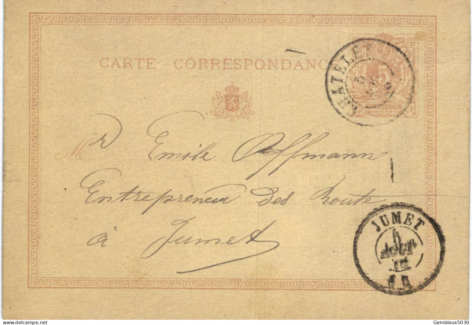 Carte-correspondance N° 28 écrite De Chatelet Vers Jumet - Letter-Cards