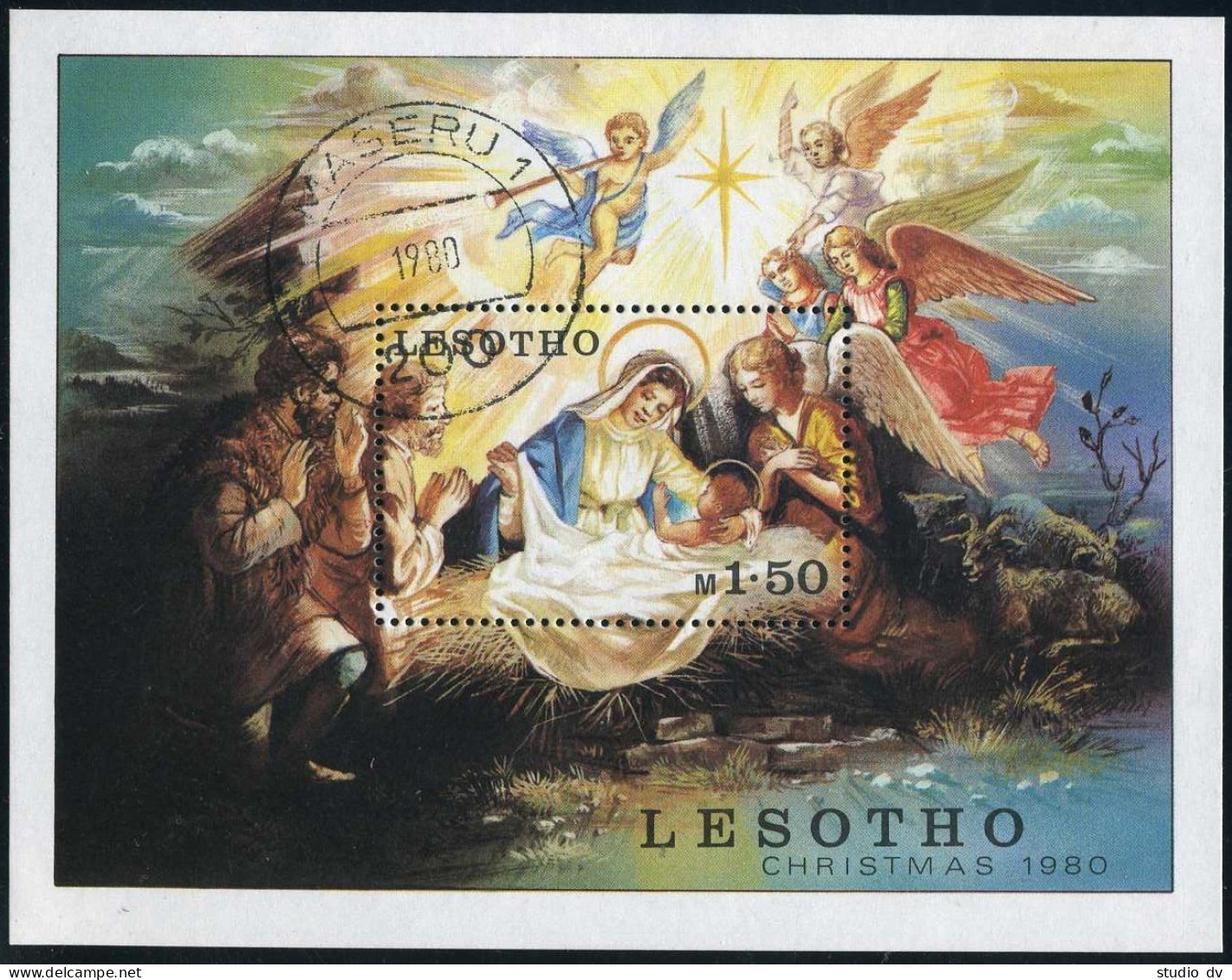 Lesotho 314-317,318,CTO.Michel 319-322,Bl.7. Christmas 1980.Cathedral,Churches. - Lesotho (1966-...)