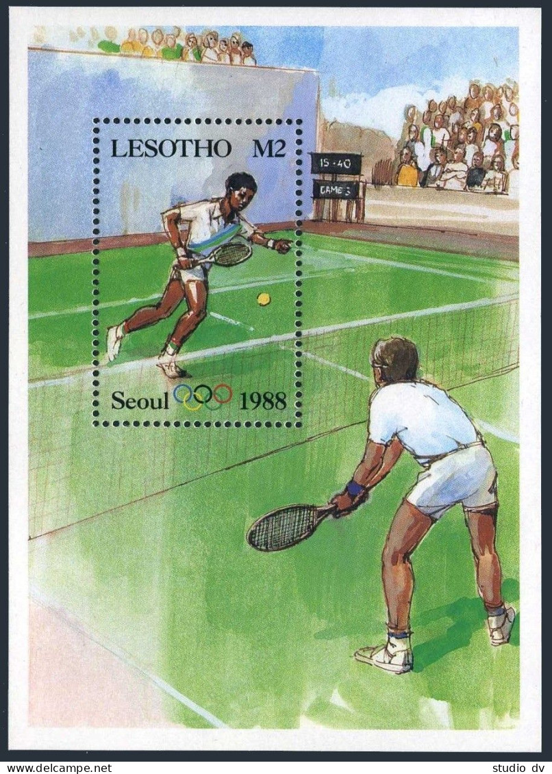 Lesotho 571-576,577-577A,MNH.Michel 622-627,Bl.39-40. Olympics Seoul-1988.Tennis - Lesotho (1966-...)
