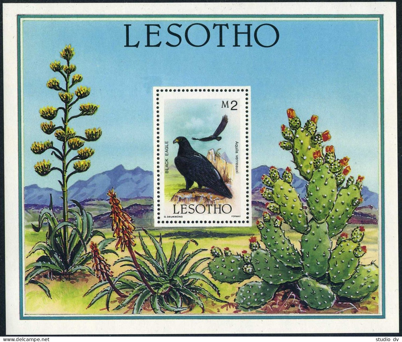 Lesotho 512-515,520, MNH. Mi 556-559,Bl.30. WWF 1986. Lammergeier Vulture. Eagle - Lesotho (1966-...)