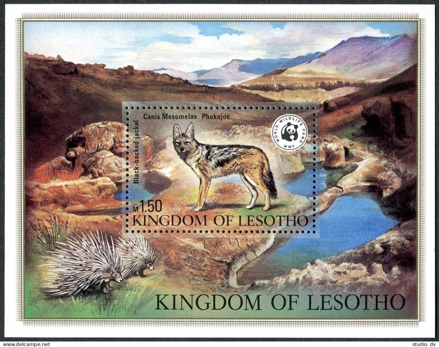 Lesotho 351-355,356,MNH.Mi 361-366. WWF 1982.Wild Cat,Chacma Baboon,Eland,Oribi, - Lesotho (1966-...)