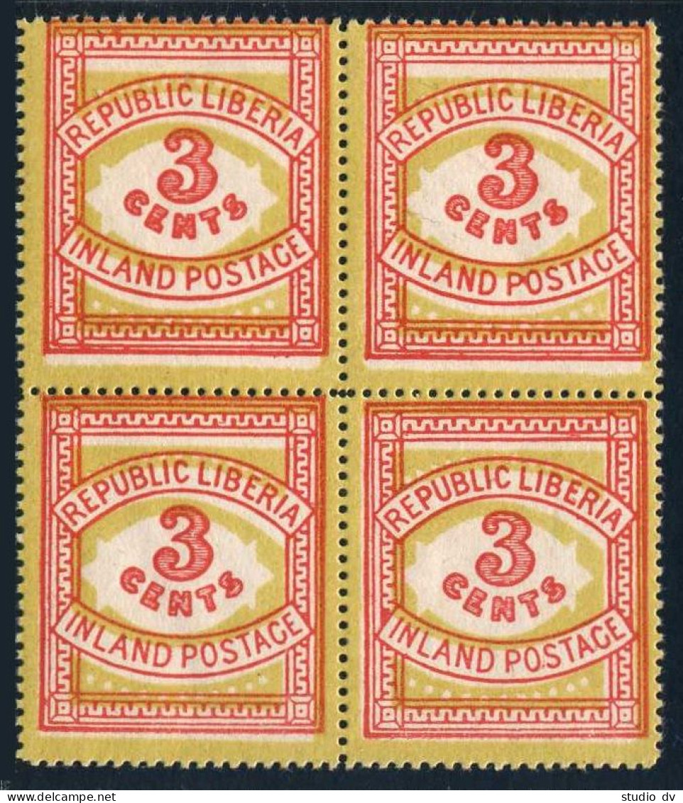 Liberia 64 Block/4.Michel 54 Type II. Numeral,1897. - Liberia