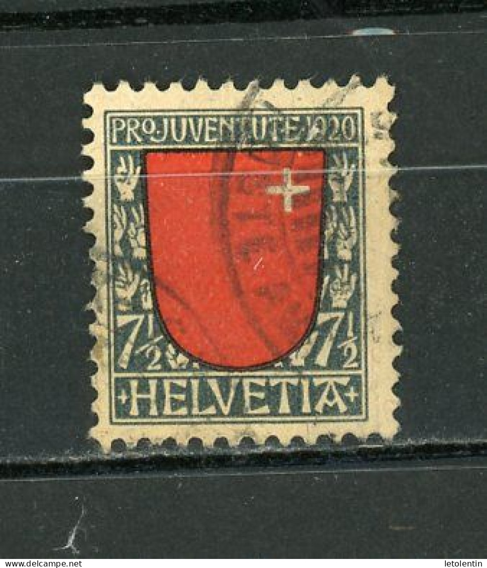 SUISSE - PRO JUVENTUTE 1920 - N° Yt 176 Obli. - Used Stamps