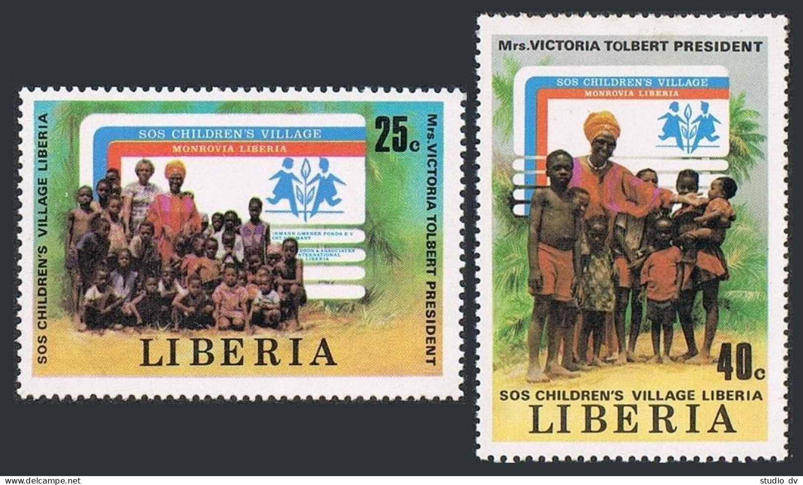 Liberia 858-859,MNH.Michel 1159-1160. SOS Children Village In Monrovia,1979. - Liberia