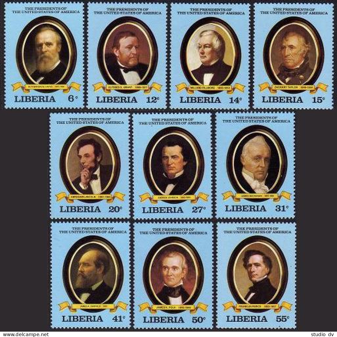 Liberia 912-921,MNH. Michel 1219-1228. American Presidents,2nd Set 1981. - Liberia