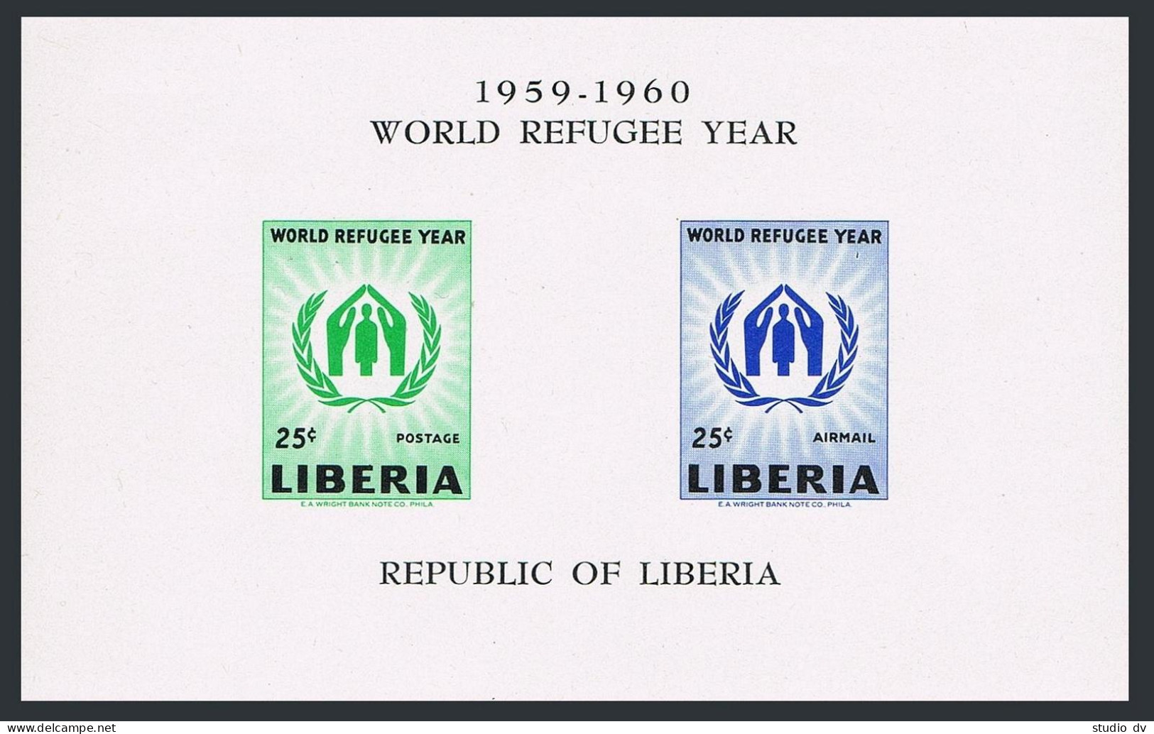 Liberia 388,C124,deluxe,C124a,MNH.Michel 548-549,Bl.15. Refugee Year WRY-1960. - Liberia