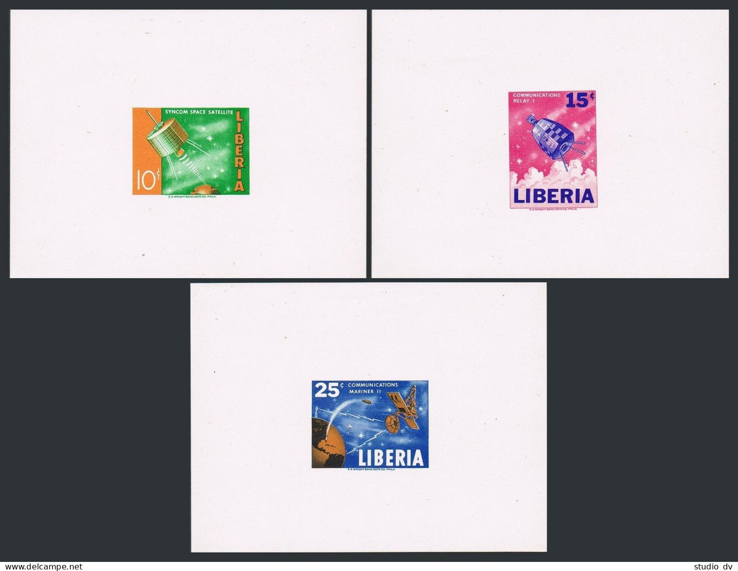 Liberia 415-417 Deluxe,C162,MNH.Mi 619-621,Bl.30. Communications 1964.Satellites - Liberia