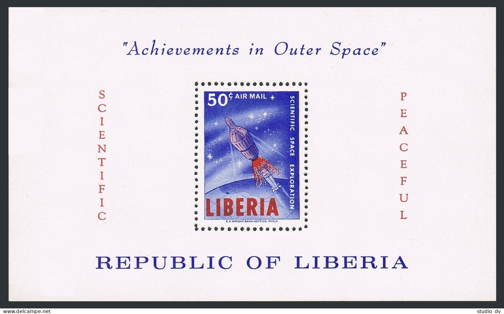 Liberia 415-417 Deluxe,C162,MNH.Mi 619-621,Bl.30. Communications 1964.Satellites - Liberia