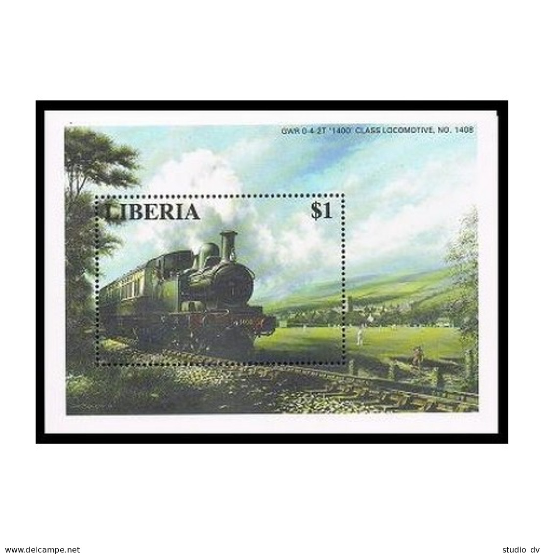 Liberia 1194-1199,MNH. Locomotives 1996.Railway Stations. - Liberia
