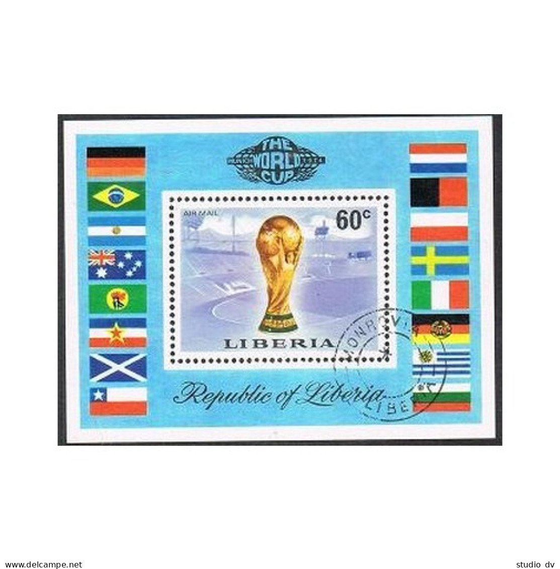 Liberia C203,MNH.Michel 929 Bl.72. World Soccer Cup Munich-1974. - Liberia