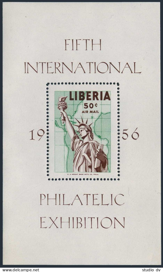 Liberia 355-C102,C103,MNH.Michel 491-496,Bl.9. FIPEX-1956,NYC.Statue Of Liberty, - Liberia