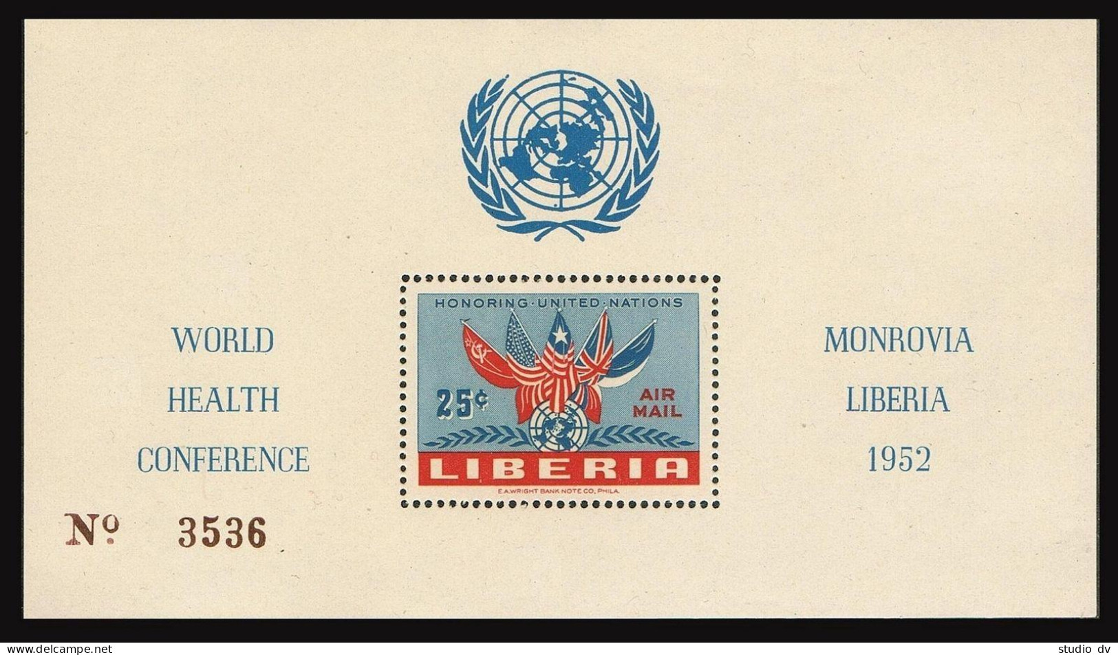 Liberia 338-340,C70,340a,C70a,MNH. World Health Conference,1952.UN Headquarters. - Liberia