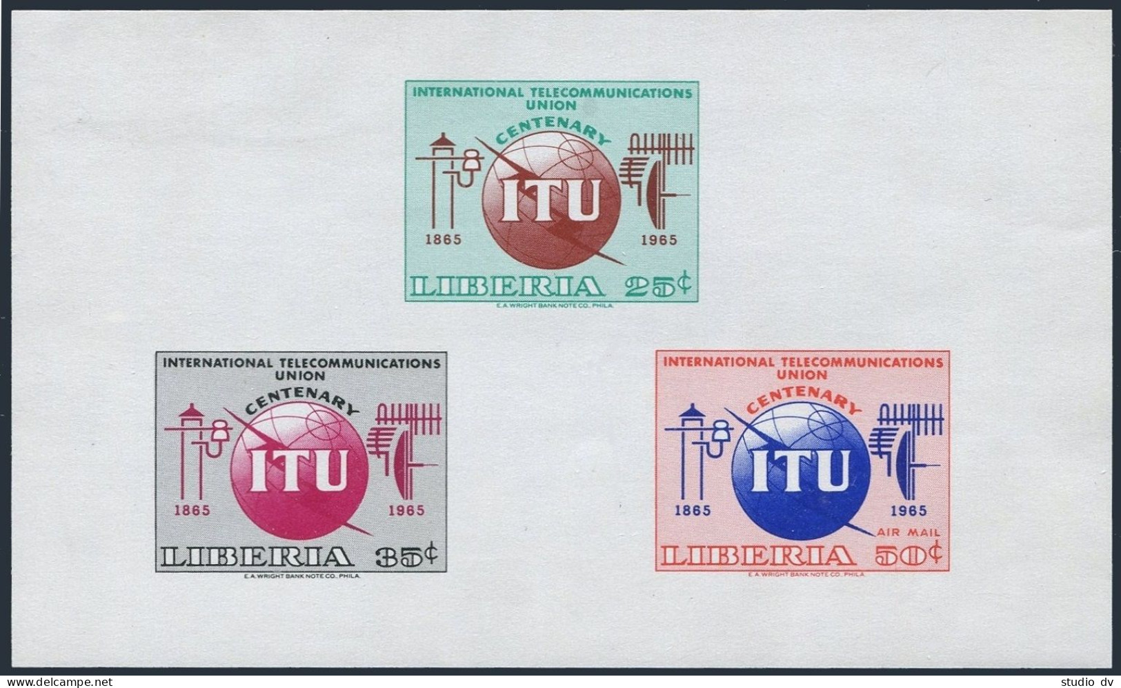 Liberia 429-430,C168,C168a Deluxe,MNH. ITU-100,1965.Communication Equipment. - Liberia