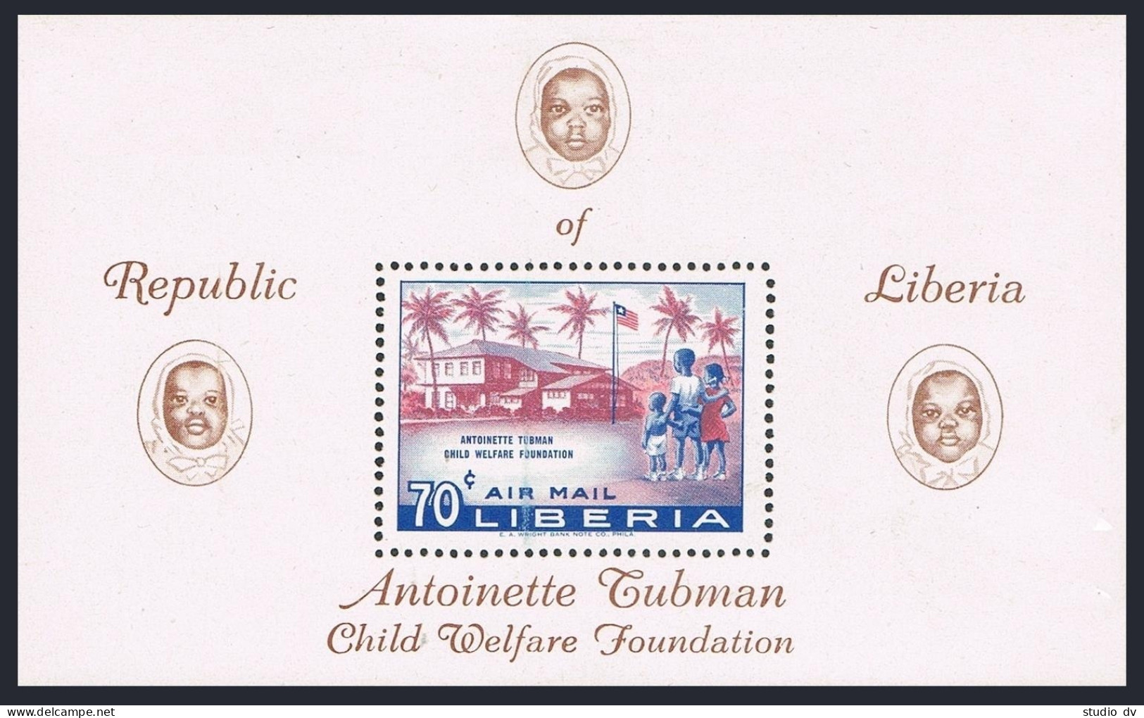 Liberia C113,MNH.Michel 517 Bl.11. Child Welfare Foundation,1957.Orphanage. - Liberia