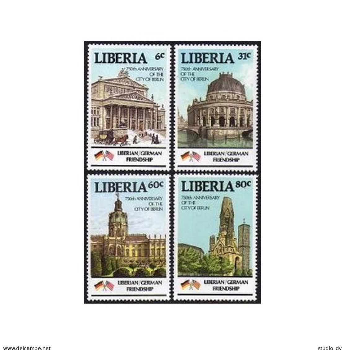 Liberia 1055-1059,MNH.Michel 1361-1364,Bl.113. Berlin-750.MIRAK Rocket,Spaceship - Liberia