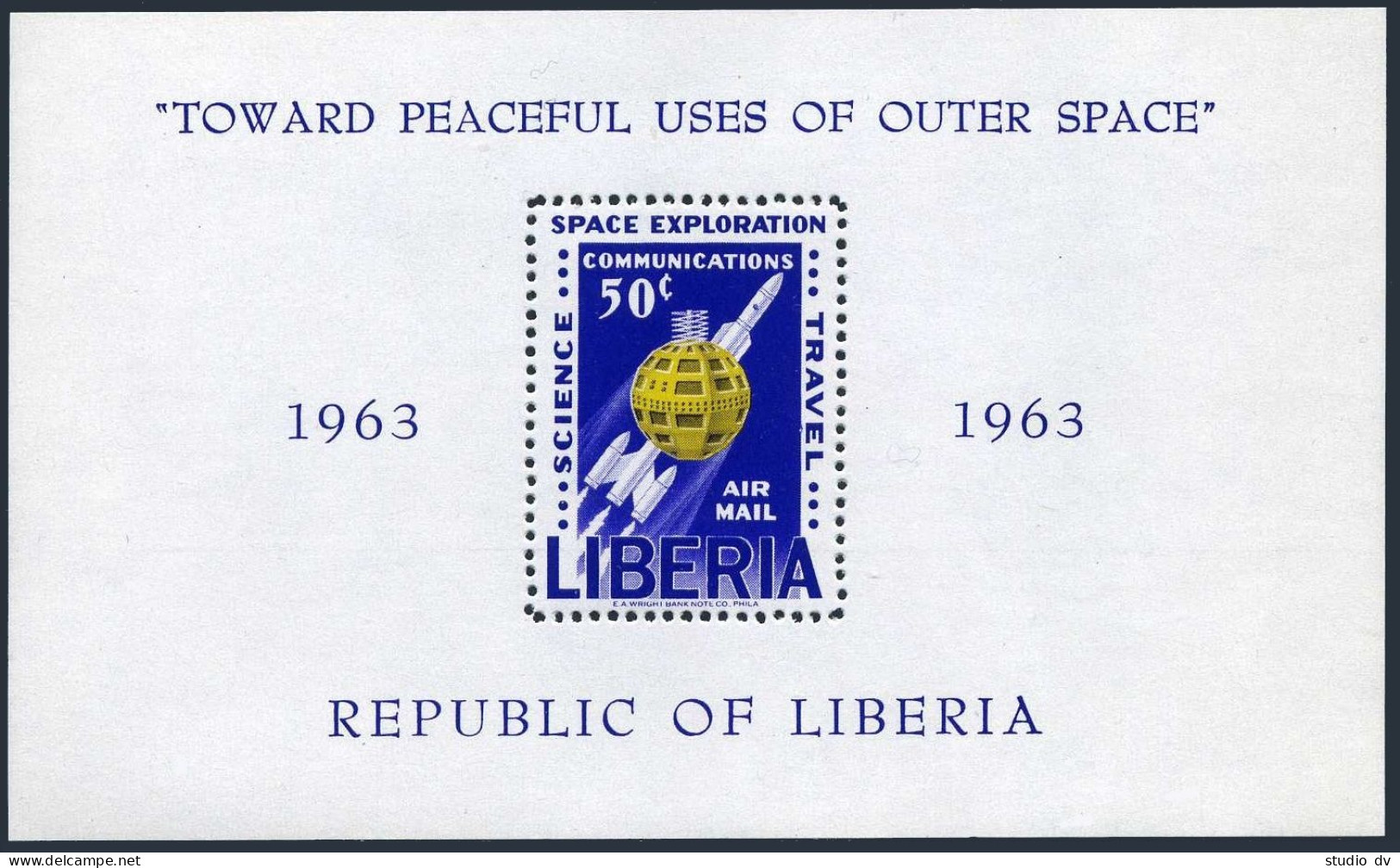 Liberia C152, MNH. Michel 605 Bl.27A. Toward Peaceful Uses Of Outer Space, 1963. - Liberia
