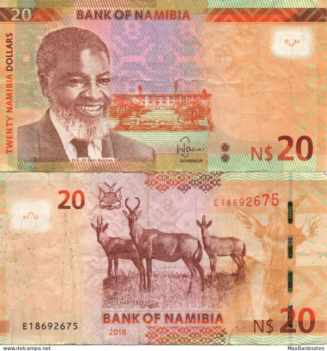 Namibia / 20 Dollars / 2018 / P-17(b) / VF - Namibie