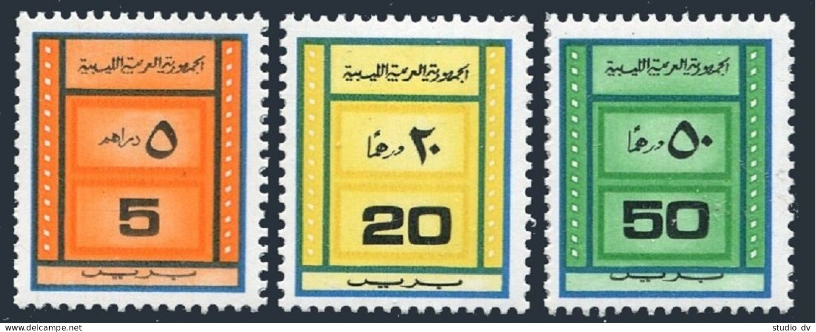 Libya 575-577,MNH.Michel 488-490. Coil Stamps 1975.Numeral. - Libië