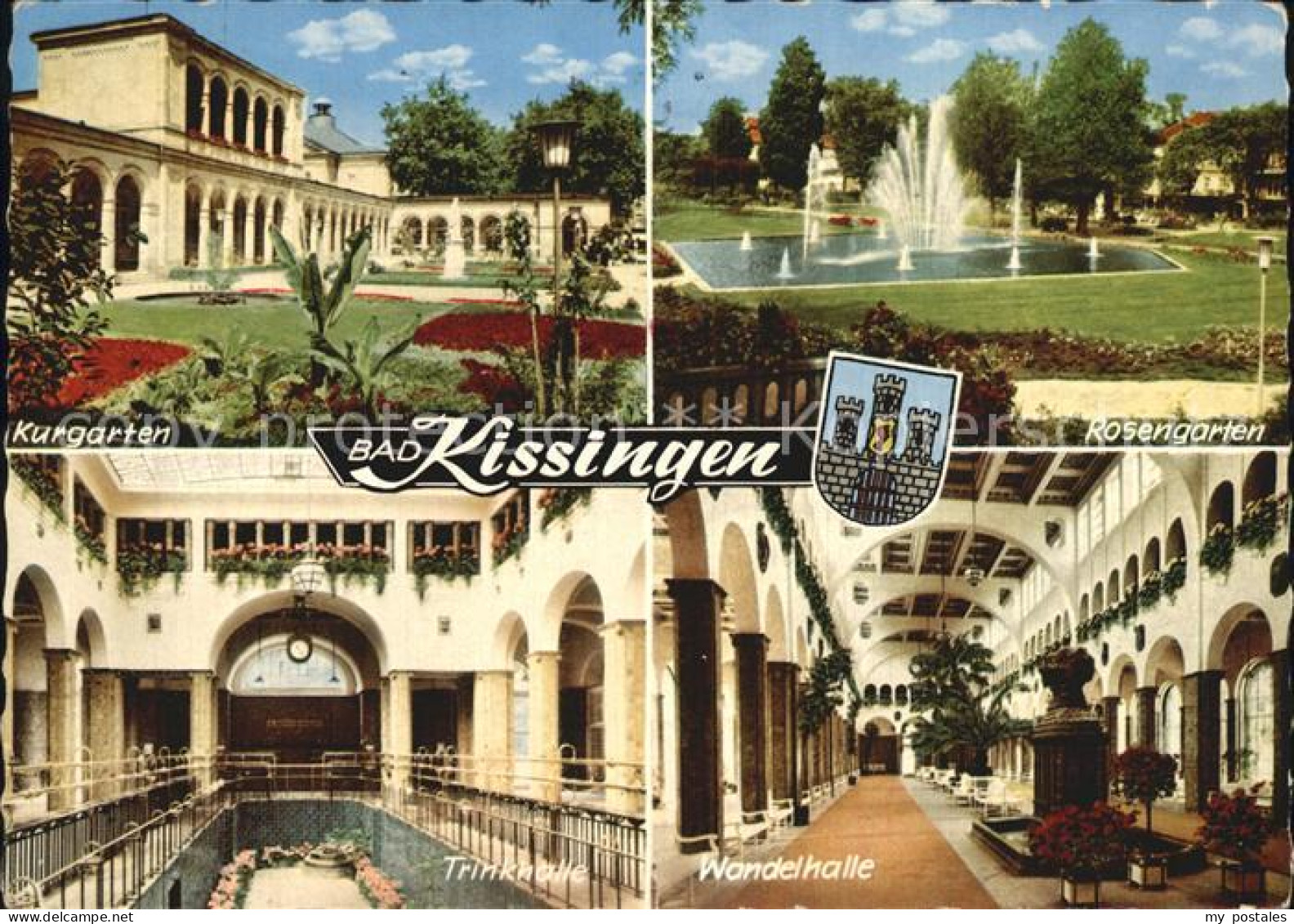 72535078 Bad Kissingen Kurgarten Rosengarten Fontaene Trink Und Wandelhalle Bad  - Bad Kissingen