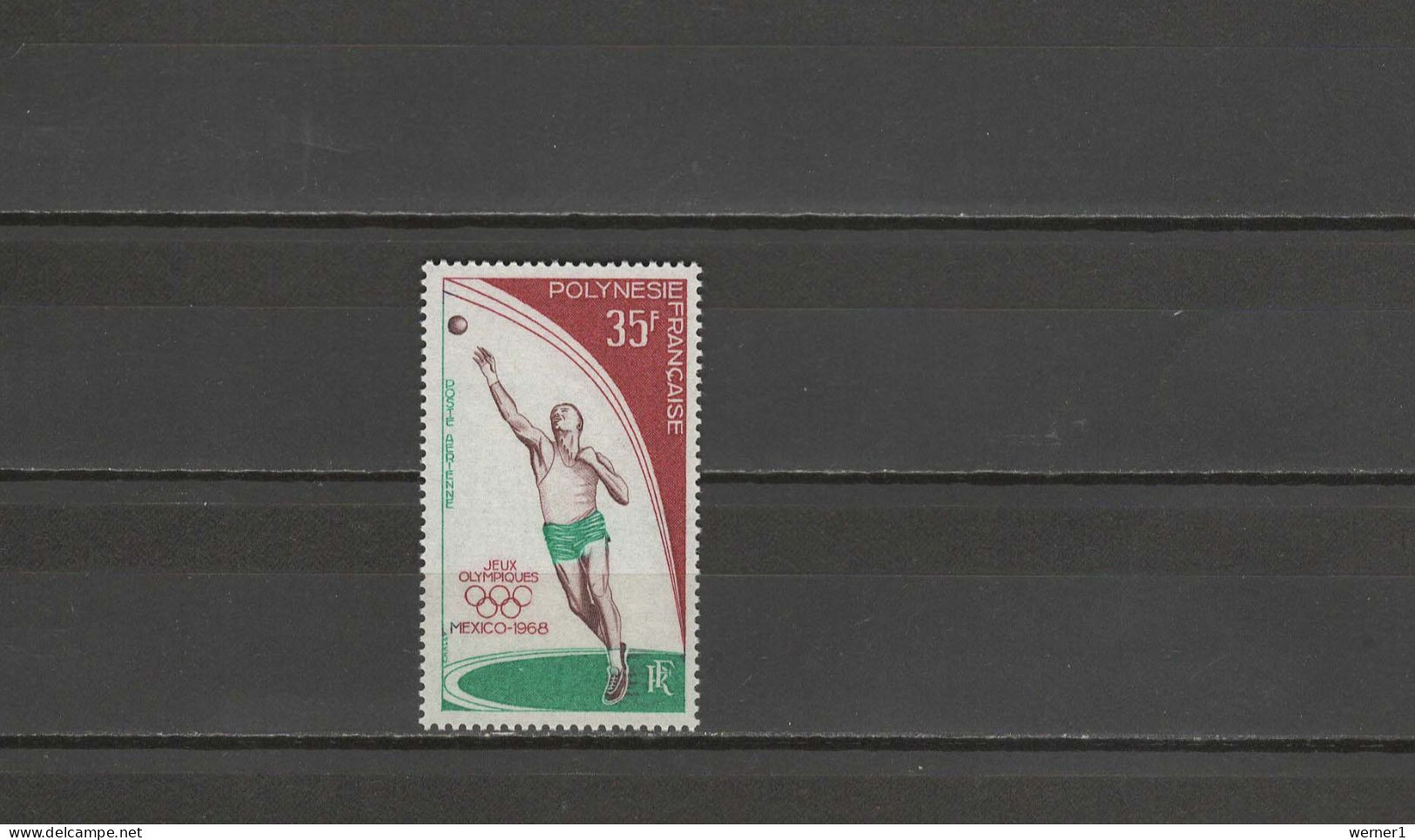 French Polynesia 1968 Olympic Games Mexico, Athletics Stamp MNH - Summer 1968: Mexico City