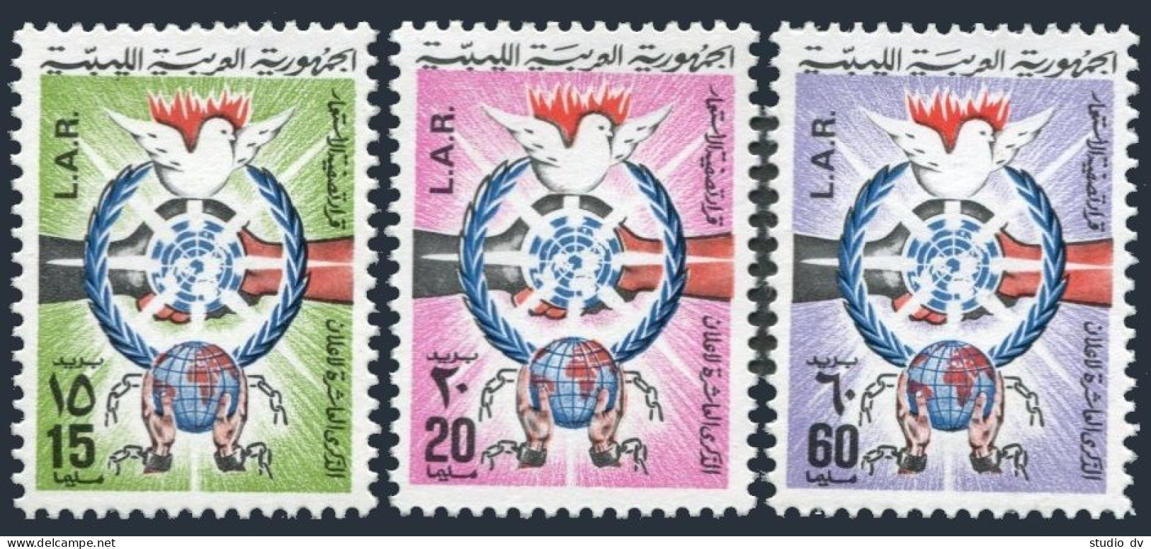 Libya 398-400,MNH.Mi 316-318. UN Declaration:Independence Of Colonial Countries. - Libye
