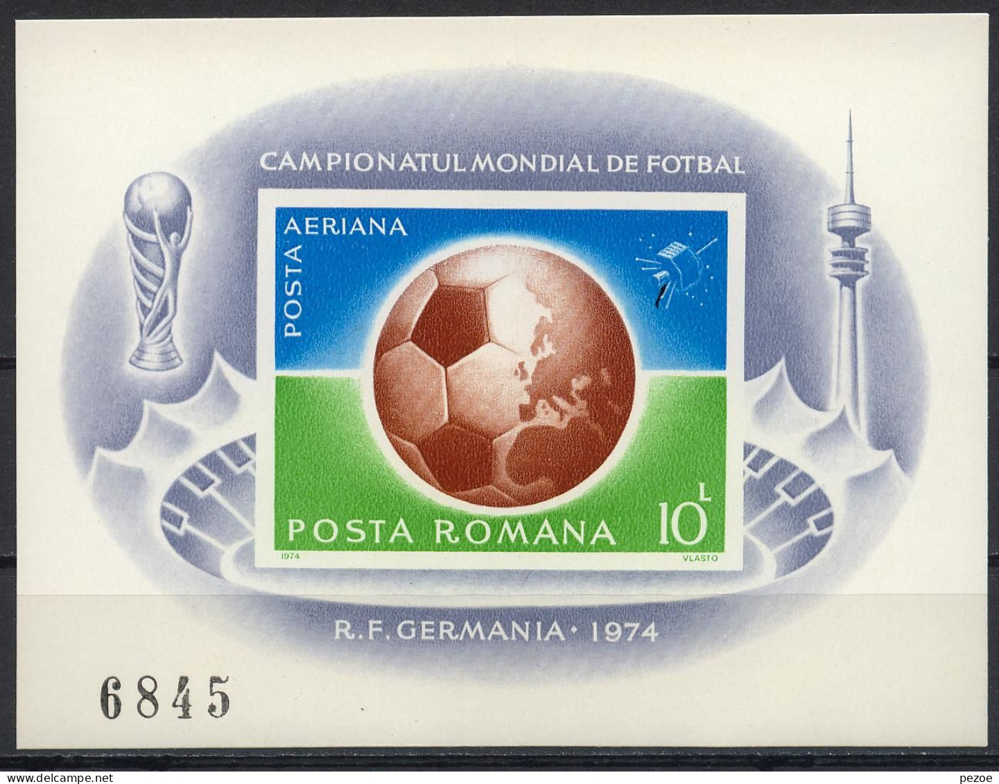 Football / Soccer / Fussball - WM 1974: Rumänien  Bl ** - 1974 – Allemagne Fédérale