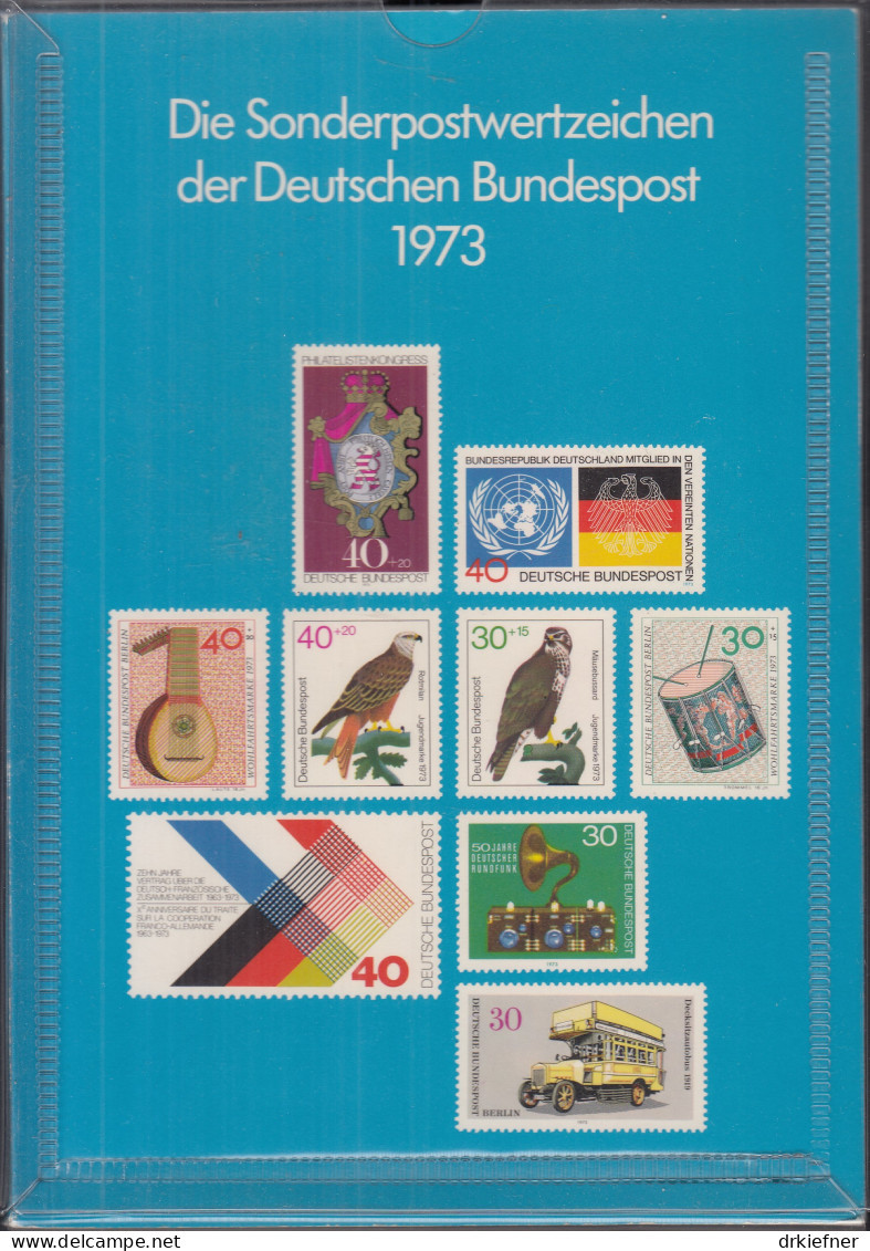 BRD 1973 Jahrbuch, Geprüft Schlegel, Postfrische ** Jahreszusammenstellung Der Dt. Bundespost - Autres & Non Classés