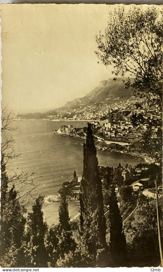 CPSM. MONTE-CARLO. La Principauté Vue De Roquebrune (n°2178) - Monte-Carlo