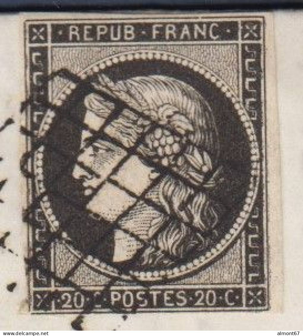 Landes - Cérès N° 3 Et Cachet 13 Dax Sur Lettre Pour St Gaudens - 1849-1876: Période Classique