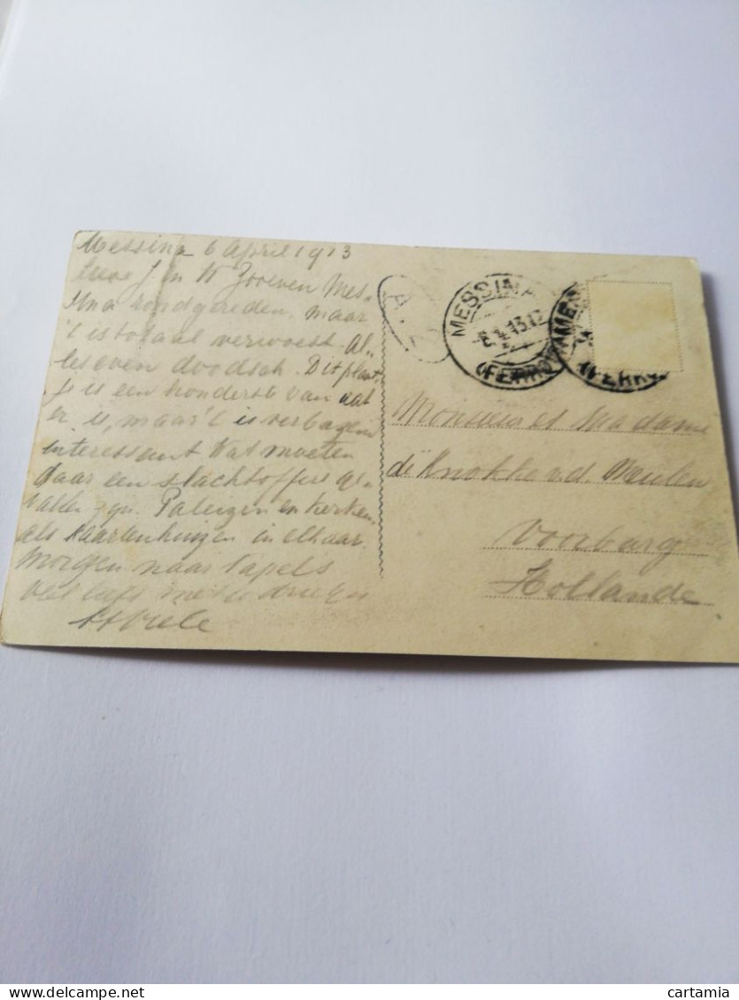 82C ) Storia Postale Cartoline, Intero, Cartolina Postale Terremo Di Messina - Marcophilia