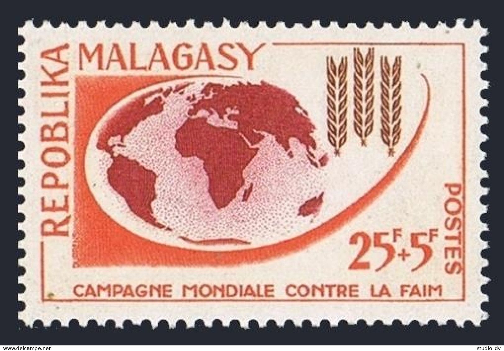 Malagasy B21 Block/4,MLH/MNH.Michel 492. FAO Freedom From Hunger Campaign,1963. - Madagascar (1960-...)