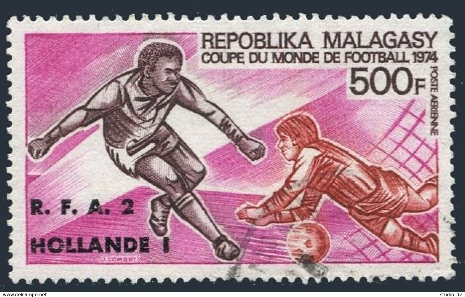 Malagasy C130,used.Michel 718. World Soccer Cup Munich-1974,Germany.Final. - Madagascar (1960-...)