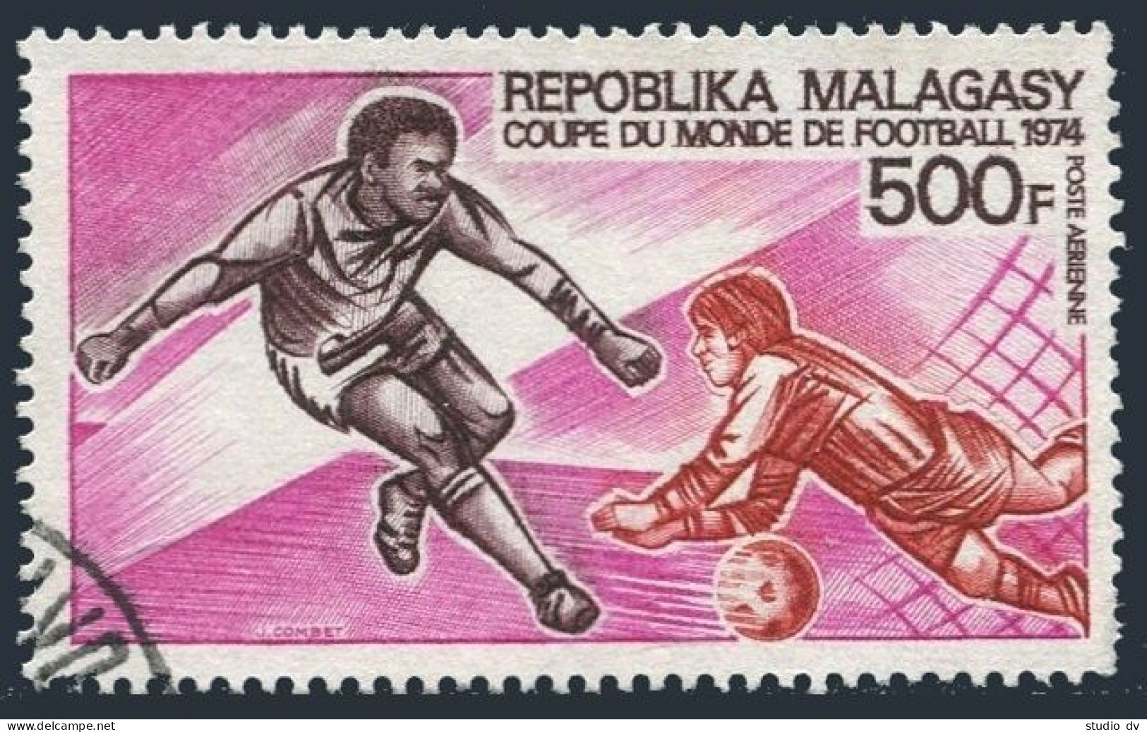 Malagasy C120usedH.Michel 703. World Soccer Cup Munich-1974.Germany. - Madagascar (1960-...)
