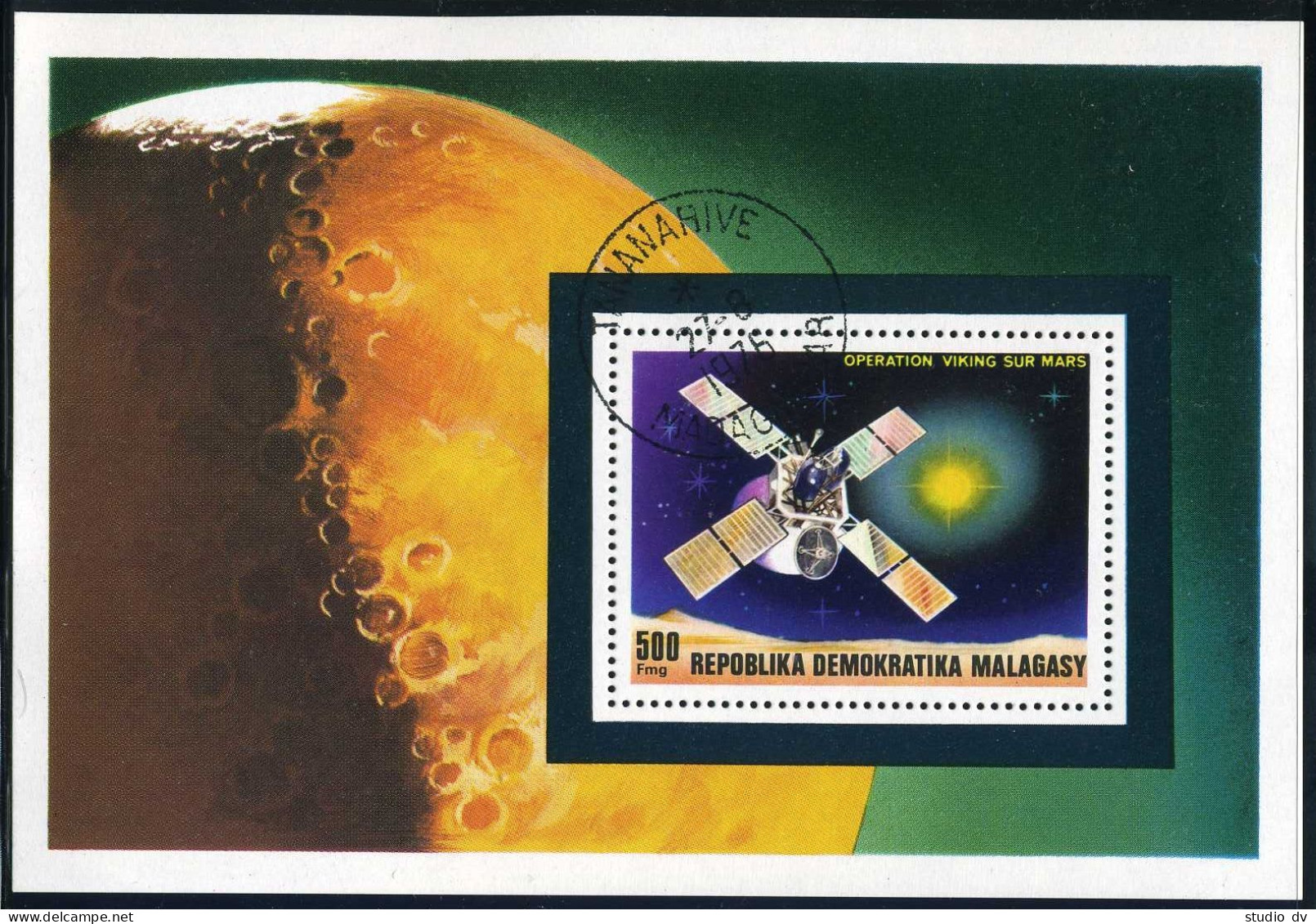 Malagasy 566-569,570,CTO.Michel 814-817,818 Bl.15. Viking Project To Mars,1976. - Madagascar (1960-...)