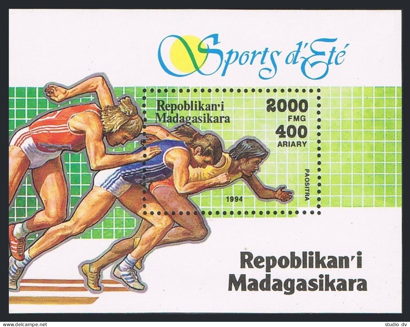 Malagasy 1264-1270,1271,MNH.Michel 1709-1715, 1716 Bl.262. Olympic Sports, 1995. - Madagaskar (1960-...)