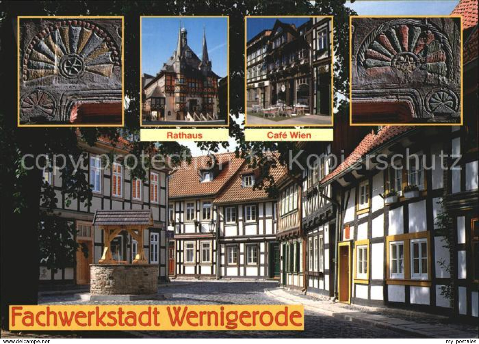 72534566 Wernigerode Harz Fachwerhaeuser In Der Hinterstrasse Rathaus Cafe Wien - Wernigerode