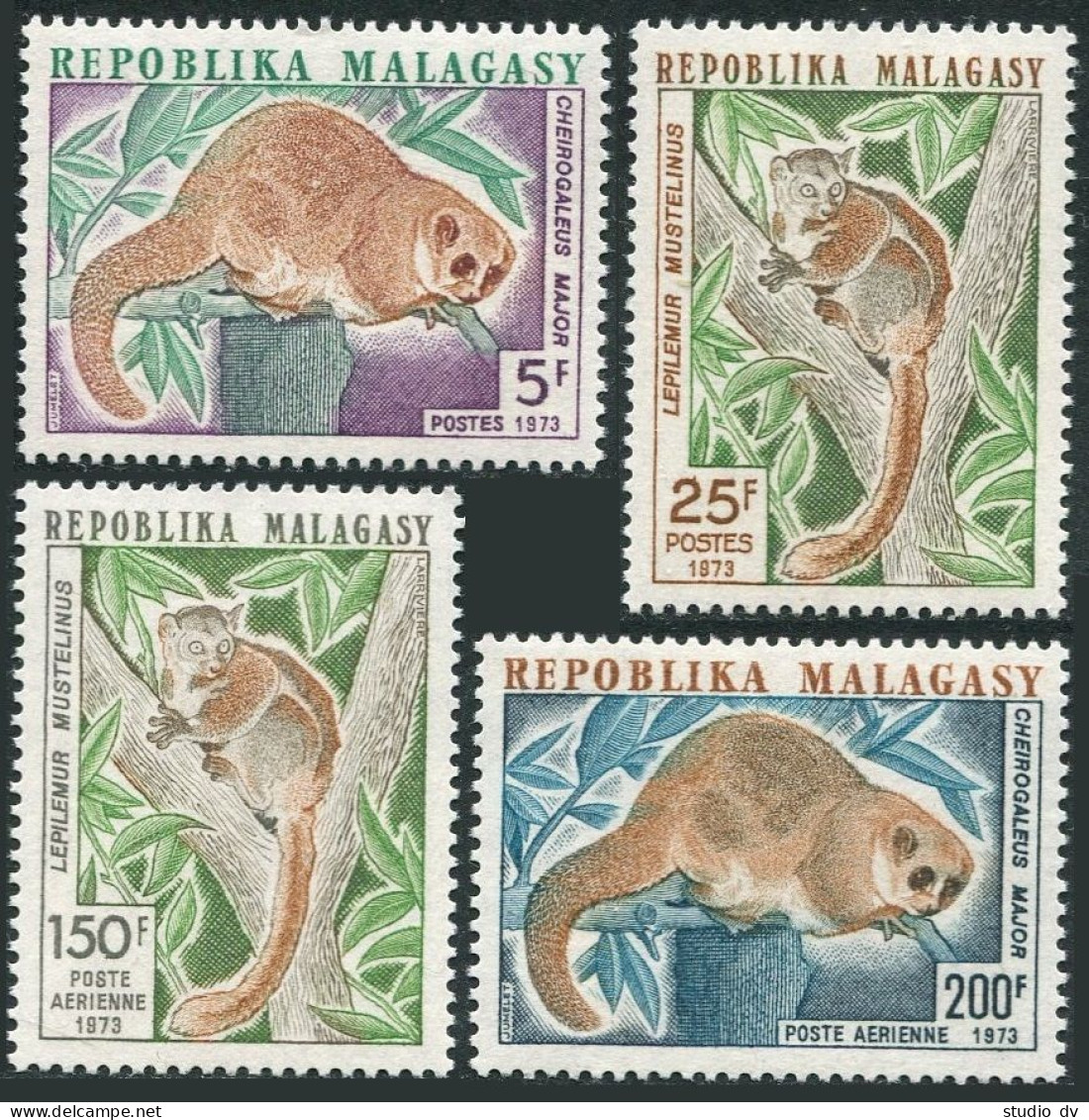 Malagasy 501-502,C117-C118,MNH.Michel 698-701. Lemurs 1973. - Madagaskar (1960-...)