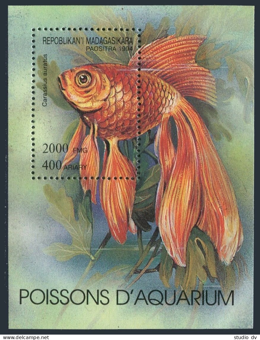 Malagasy 1192-1198, 1199,MNH. Michel 1717-1732, Bl,263. Aquarium Fish, 1994. - Madagascar (1960-...)