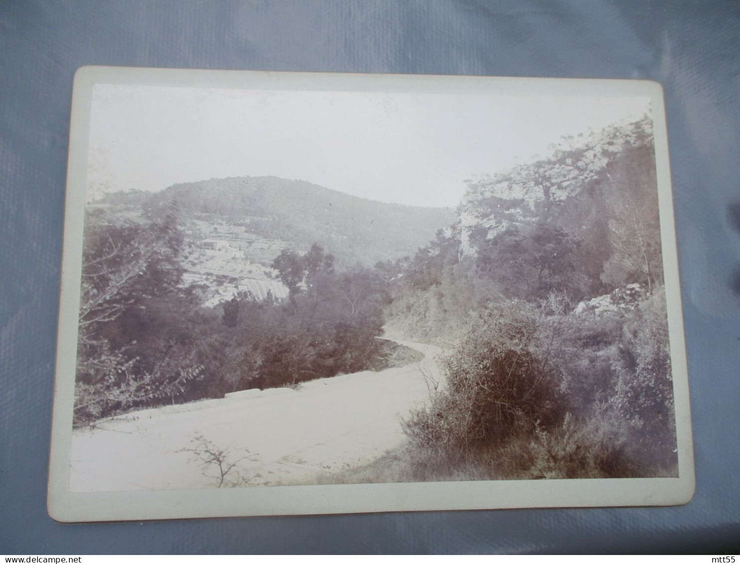 1893 PHOTO SUR CARTON  GORGE DE ROQUEVAIRE - Old (before 1900)