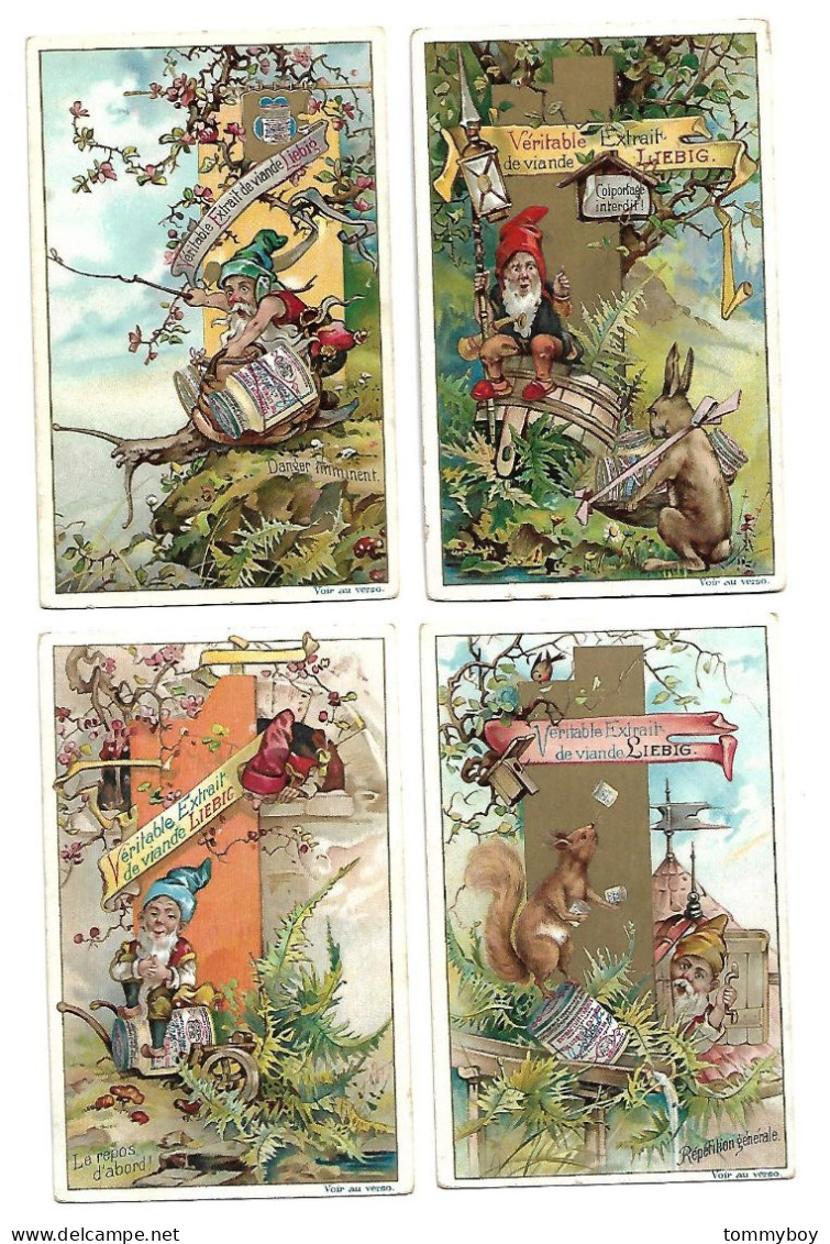 S 590, Liebig 6 Cards, Le Royaume Des Gnomes (one Card Have Some Damage At The Top) (ref B13) - Liebig