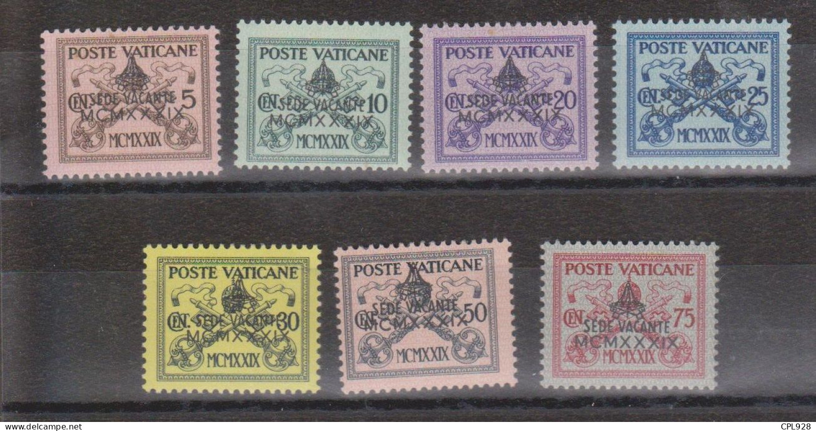Vatican N° 85A à 85G Avec Charnières - Unused Stamps