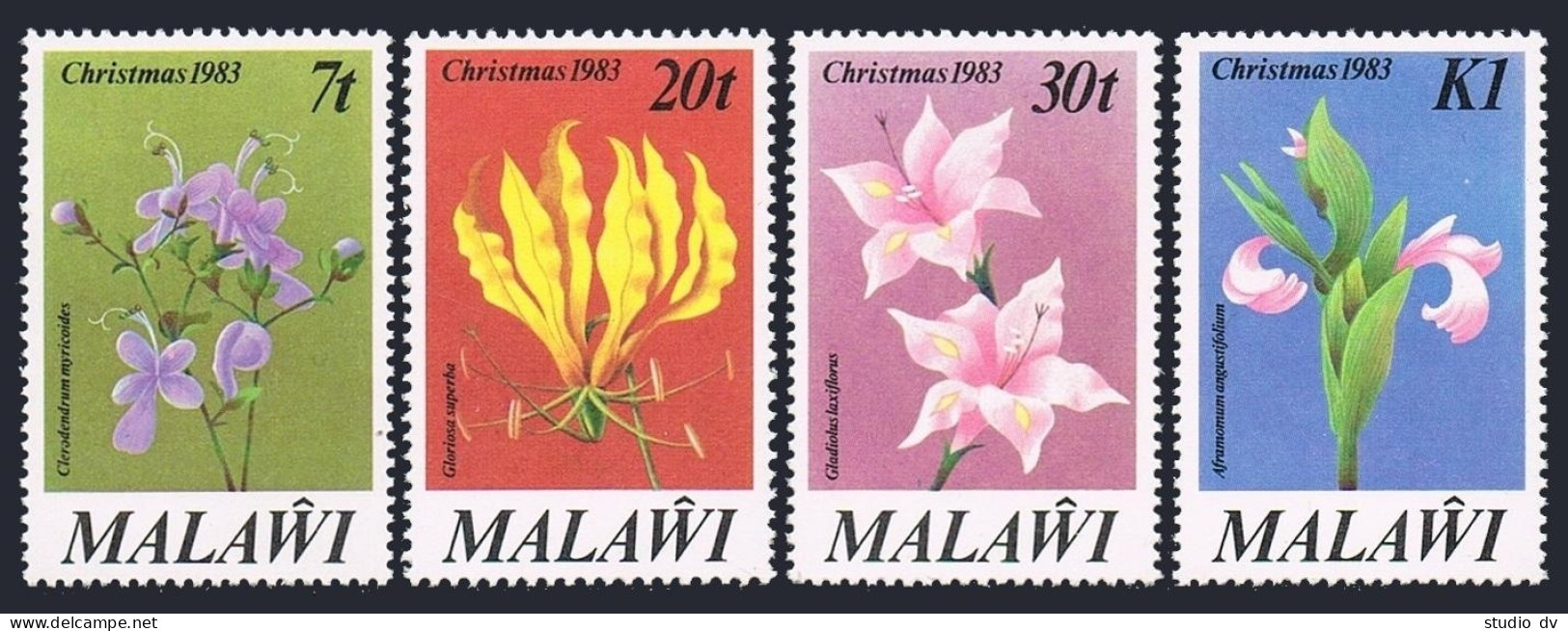 Malawi 423-426, MNH. Michel 405-408. Christmas 1983. Local Flowers. - Malawi (1964-...)
