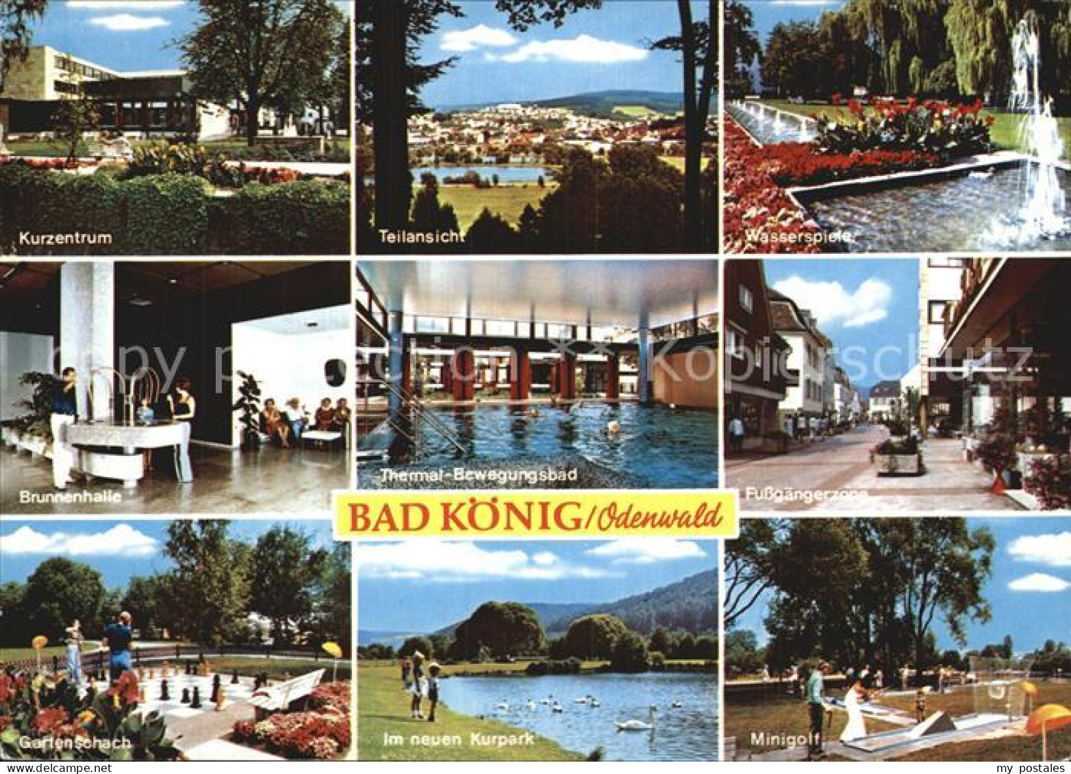 72534492 Bad Koenig Odenwald Kurzentrum Brunnenhalle Gartenschach Kurpark Minigo - Bad Koenig
