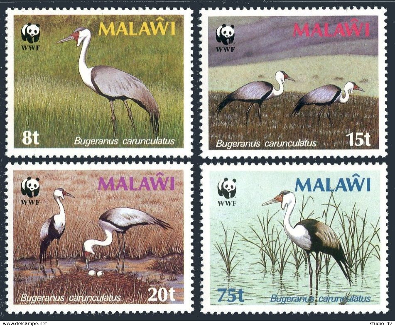 Malawi 494-497,MNH.Mi 477-80.WWF 1987.Birds:Wattled Crane Bugeranus Caranculatus - Malawi (1964-...)