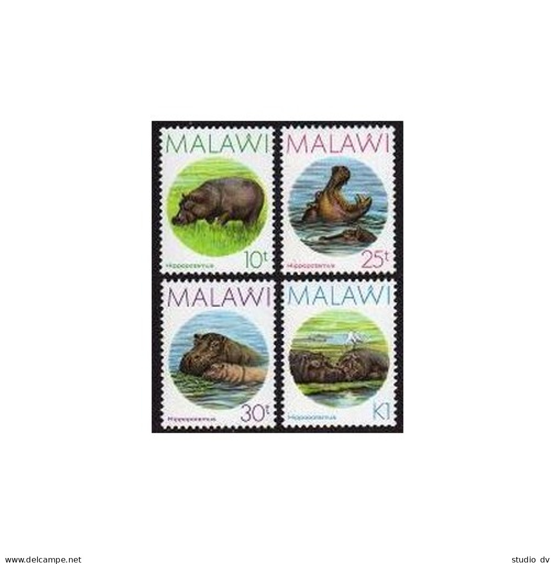 Malawi 502-505, MNH. Michel 485-488. Hippopotamus 1987. Egret. - Malawi (1964-...)