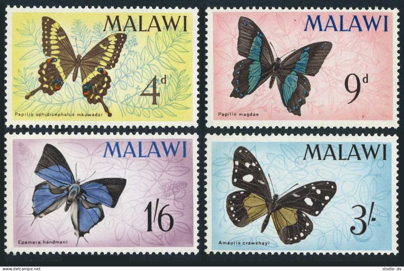 Malawi 37-40, MNH. Michel 37-40. Butterflies 1966. - Malawi (1964-...)